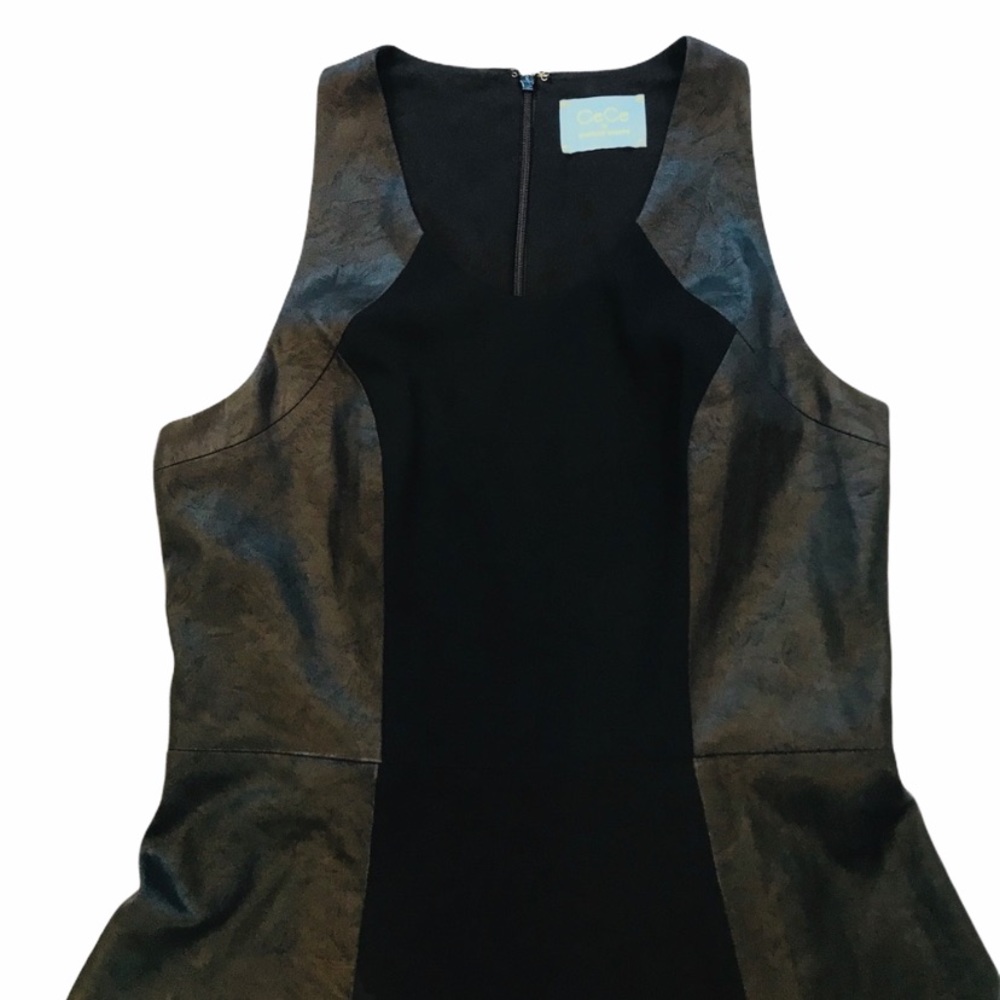 Cece**Black Leather Side Panel Dress**US 4-6 - Picture 4 of 6